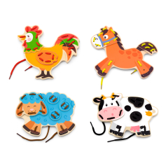 Деревянные кружевные игрушки для фермерских зверей (51325)