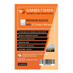 Протекторы для карт Games7Days 90 micron 57.5x89 (Premium quality) (GSD-025789)