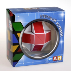 Змейка Рубика Smart Cube бело-красная в коробке