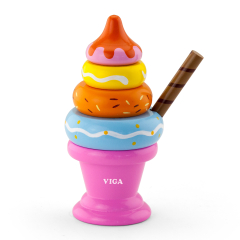 Woody Pyramid Viga Toys Pink Pink (51321)