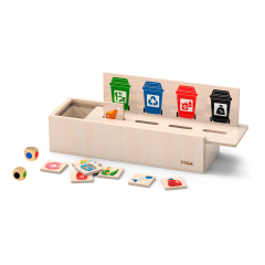 Viga Toys деревянные сортировки мусора (44504)