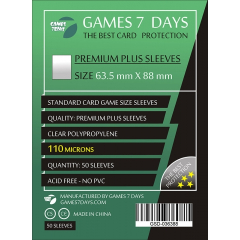 Протектори для карт Games7Days 110 micron 63.5x88 (Premium+ quality) (GSD-036388)