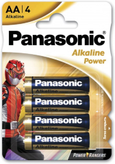 Упаковка батареек Panasonic ALKALINE POWER лужна AA, 4 шт. Power Rangers (LR6REB/4BPRPR) 