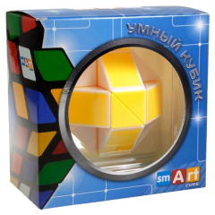 Змейка Рубика Smart Cube бело-желтая в коробке