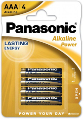 Упаковка батареек Panasonic ALKALINE POWER лужна AAA блістер, 4 шт.