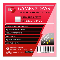 Протекторы для карт Games7Days 90 micron 80x80 (Premium quality) (GSD-028080)