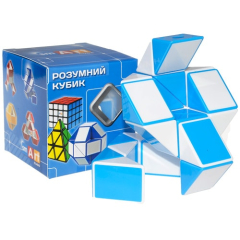 Змейка Рубика Smart Cube бело-голубая