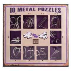 Набор головоломок Eureka 3D Puzzle 10 Metal Puzzle Violet