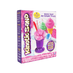 Набор песка для детского творчества - KINETIC SAND ICE CREAM (розовый, формочки, 283 г)