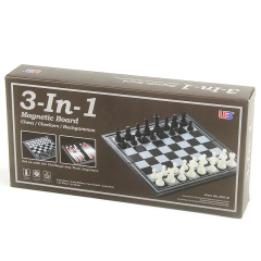 Настільна гра UB Гра 3 в 1 Шахи, шашки, нарди (25х25) (38810)