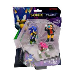 Набор фигур Sonic Prime Game - Dr. Not, Sonic, Emy (3 фигуры, 6,5 см)