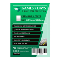 Протекторы для карт Games7Days 90 micron 63.5x88 (Premium quality) (GSD-026388)
