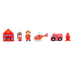 Viga Toys Railway Set Fire Station (50815)
