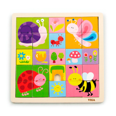 Деревянная головоломка Viga Toys насекомые, 25 El. (50150)
