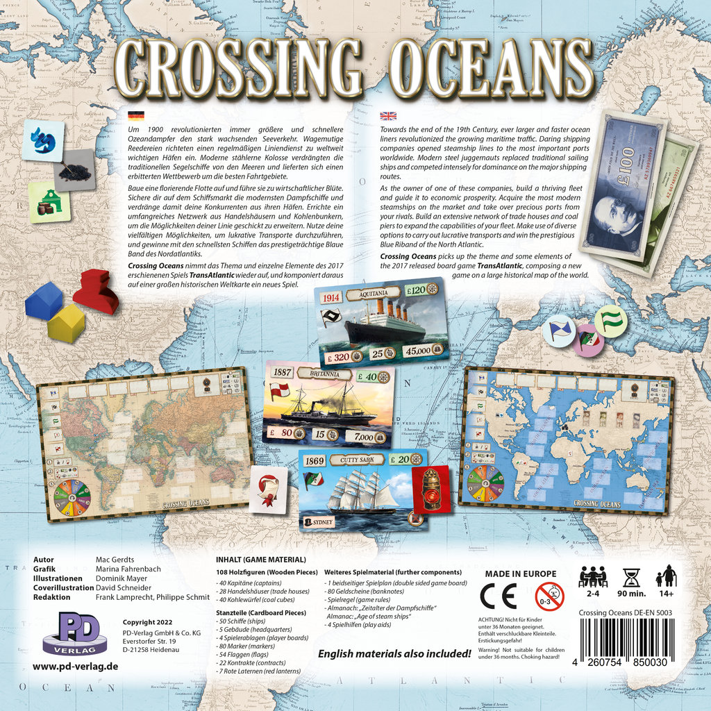 Crossing Oceans (Перетинаючи океани) (EN/DE) PD-Verlag - Настільна гра (PS018)