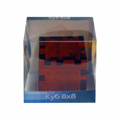 Деревянная 3D-головоломка Крутиголовка Куб 8х8