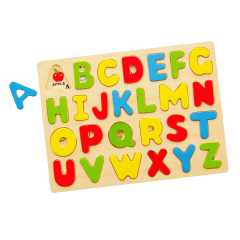 Деревянная головоломка Viga Toys Английский алфавит, прописные буквы (58543)