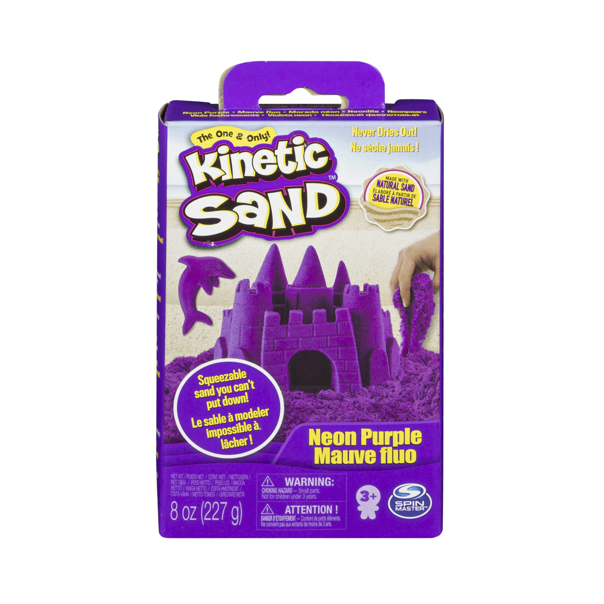 Песок для детского творчества - KINETIC SAND NEON (фиолетовый, 227г)