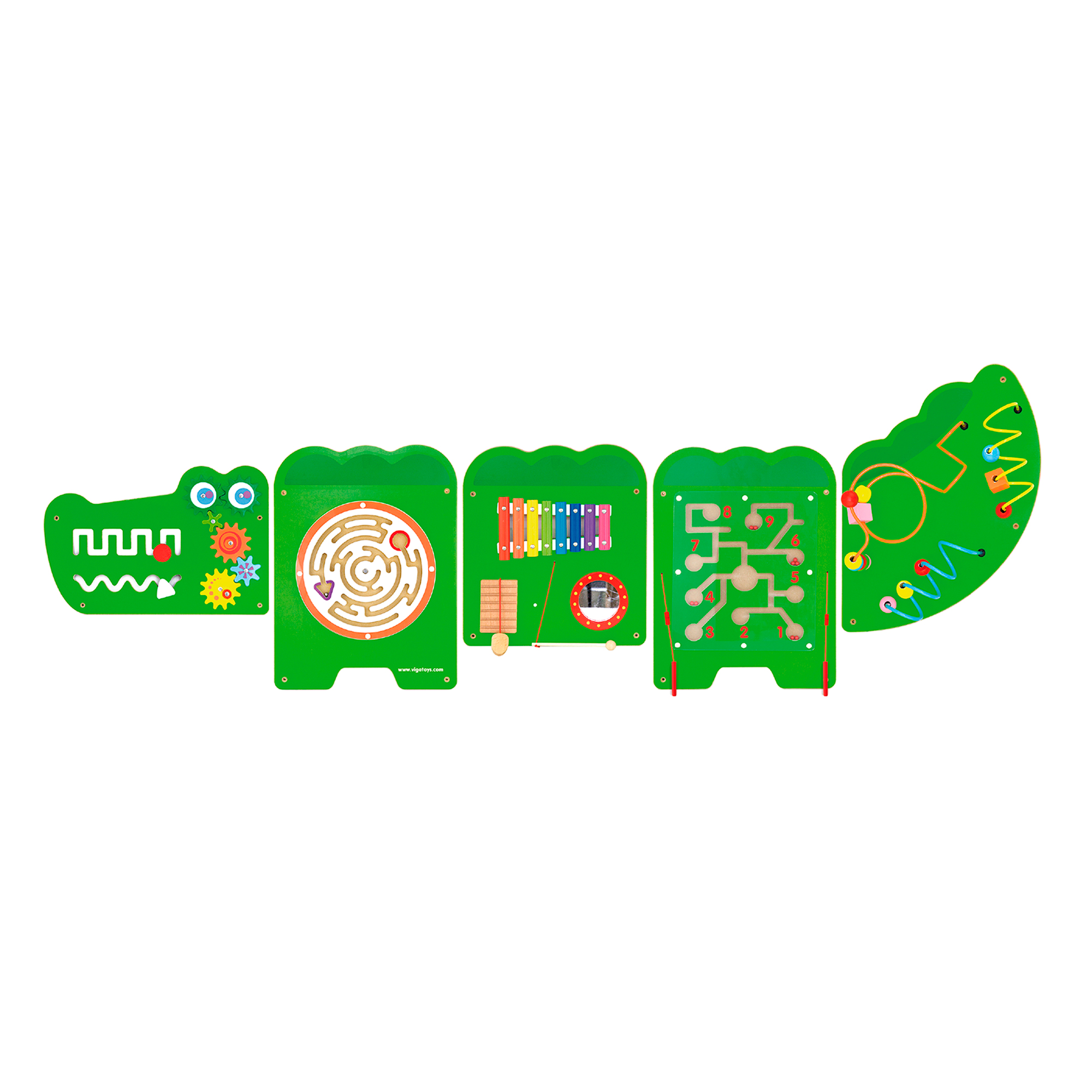 Бізіборд Viga Toys Крокодил, 5 секцій (50346FSC)
