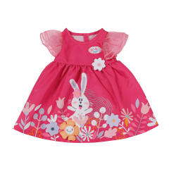 Детская кукольная одежда - цветочное платье (43 см)
