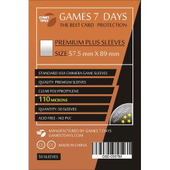 Протекторы для карт Games7Days 110 micron 57.5x89 (Premium+ quality) (GSD-035789)