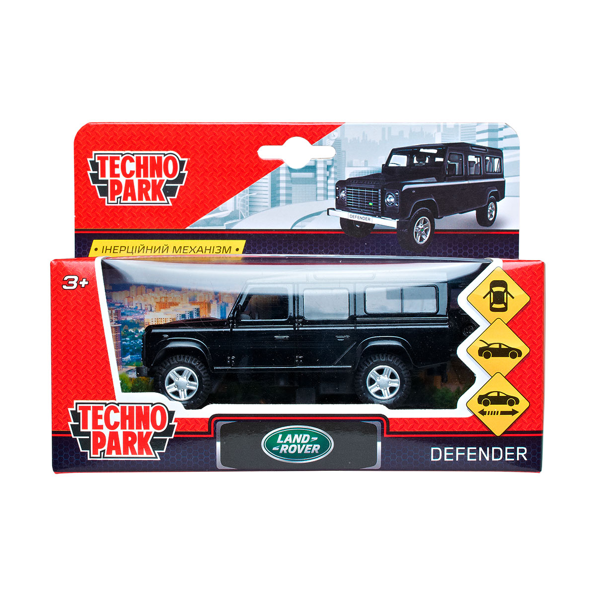 Автомодель Technopark Land Rover Defender (черный, 1:32) (DEFENDER-BK)