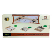 Настольная игра Крутиголовка Шахматы, шашки, нарды 35 см (Набор 3-в-1) (w3418)