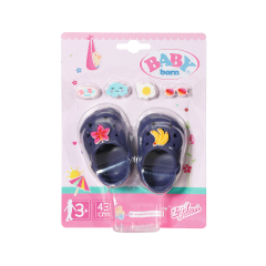 Взуття для ляльки BABY born Святкові сандалі з значками (43 см, сині) (828311-2)