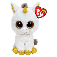 Іграшка TY Beanie Booʼs Білий Єдиноріг Pegasus (25 см) (36825)