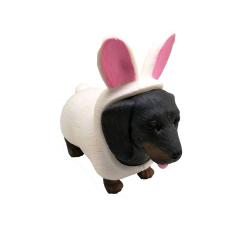 Стретч-игрушка в виде животного Dress Your Puppy s1 - Щенок в костюмчике (такса-зайка) (0222-10)