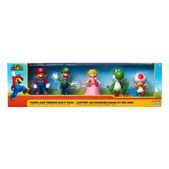 Набор эксклюзивных игровых фигурков Super Mario - Mario и Friends (5 статуэток, 6 SM)