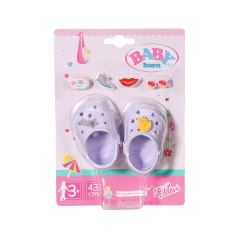 Обувь для куклы BABY born Праздничные сандалии с значками (43 сm, лаванд.) (828311-4)