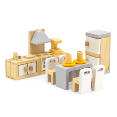 Деревянные виги -игрушки полярной кухонной мебели кухня и столовая (44038)