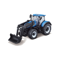 Модель Bburago Farm - трактор New Holland T7.315 с фронтальным погрузчиком (синий, 1:32) (18-31632)