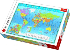 Пазли - (2000 елм.) - "Політична карта світу" / Trefl
