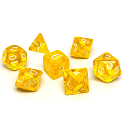 Transparent 7 Dice Set Yellow Games7Days - Набір кубиків (g7dtran04)