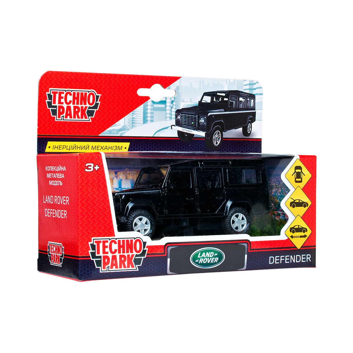 Автомодель Technopark Land Rover Defender (черный, 1:32) (DEFENDER-BK)
