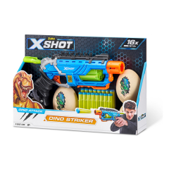 X-Shot Швидкострільний бластер DINO Striker New (2 середні яйця, 2 маленькі яйця, 16 патронів)