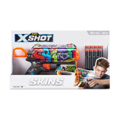 Скорострельный бластер X-SHOT Skins Flux Graffiti (8 патронов)