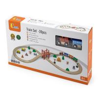 Деревянная игрушка Viga Toys Железная дорога, 39 дет (50266)