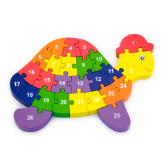 Деревянная головоломка Viga Toys Tortoise по буквам и цифрам (55250)