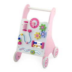 Ходунки Viga Toys на колесах (рожеві) (50178)