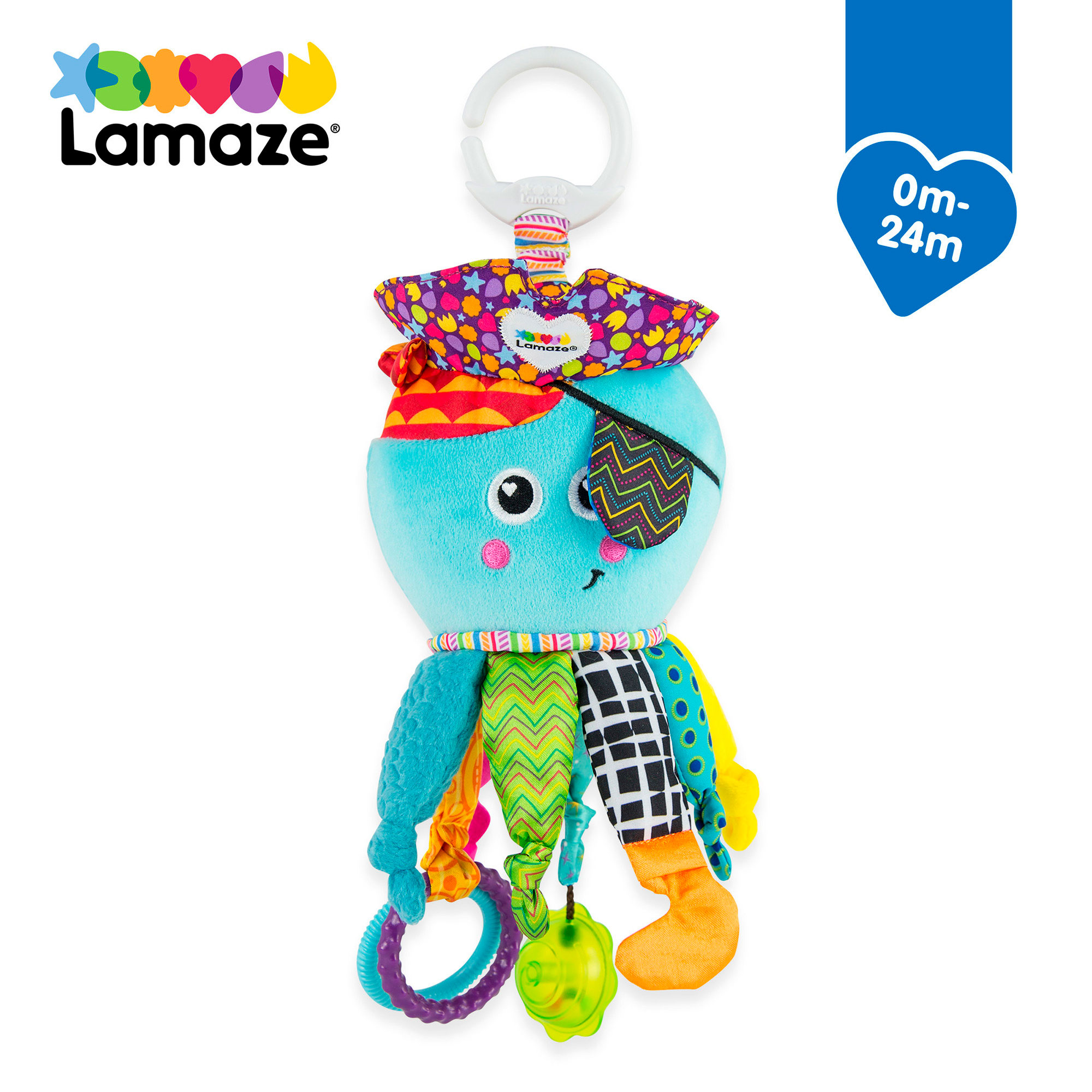 М'яка іграшка-підвіска Lamaze Кальмар із прорізувачем (L27068)