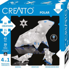 Творческий набор Kosmos серии Creatto светящийся Белый медведь и друзья (Polar)