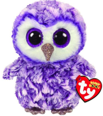 М'яка іграшка ty beanie boo's фіолетова сова moonlight 15 см (36325)