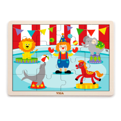 Деревянная головоломка Viga Toys Circus, 16 El. (51455)