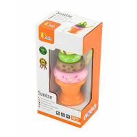 Игровой набор Viga Toys Пирамидка-мороженое, оранжевая (51322)