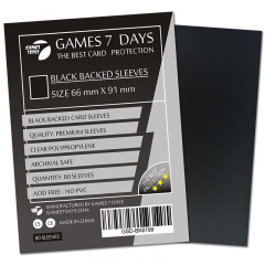 Протекторы для карт Games7Days 66 х 91 мм, MTG, 80 шт. Black (PREMIUM) (200119)