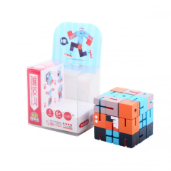 Деревянная головоломка Mi Toys РобоКуб (CubeBot) (Блакитний)