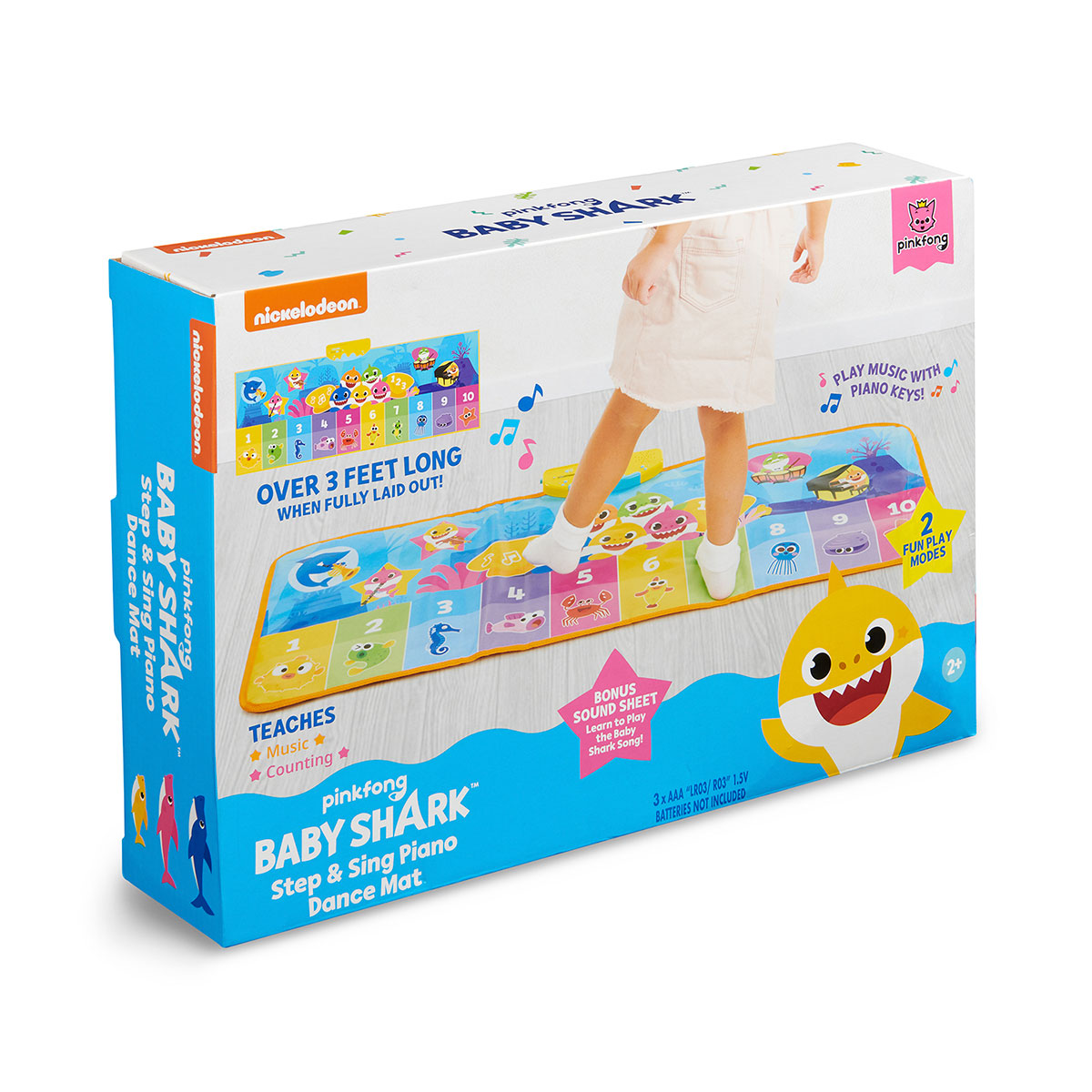 Музыкальный коврик-пианино Baby Shark Прыгай и пой (61357)